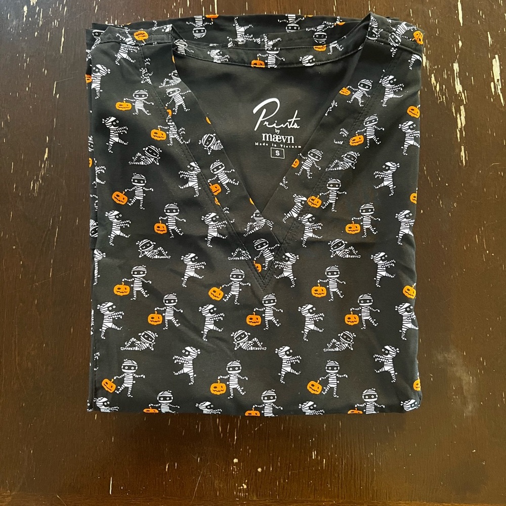 Halloween Scrub Top